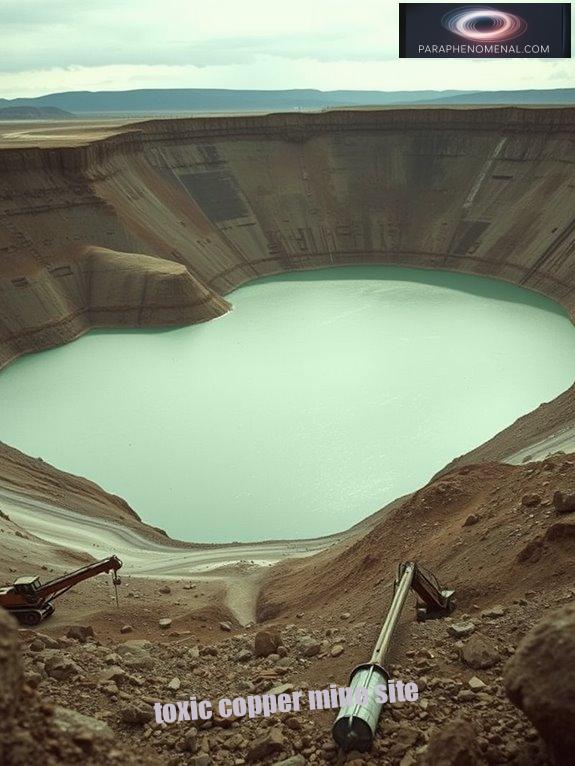 toxic copper mine site