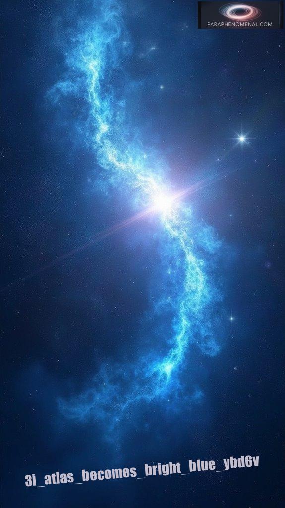 3i atlas becomes bright blue