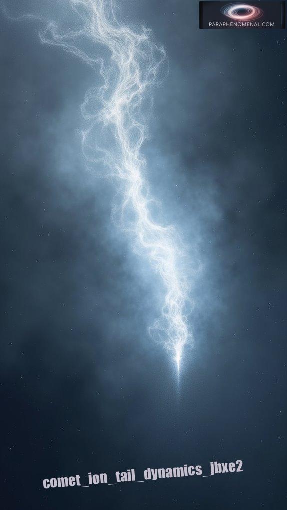 comet ion tail dynamics