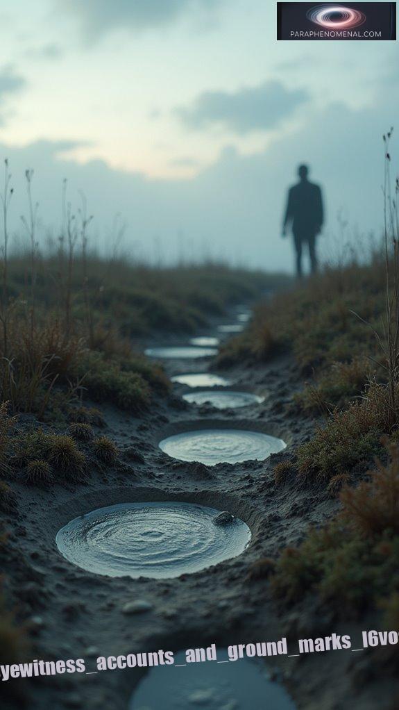 eyewitness accounts and ground marks