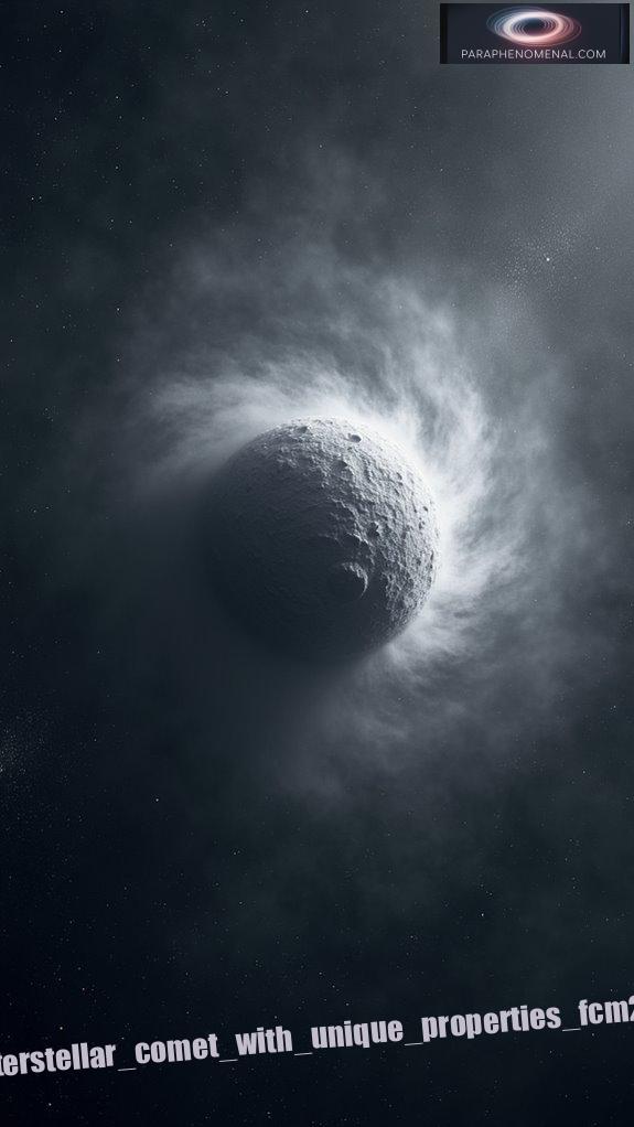 interstellar comet with unique properties