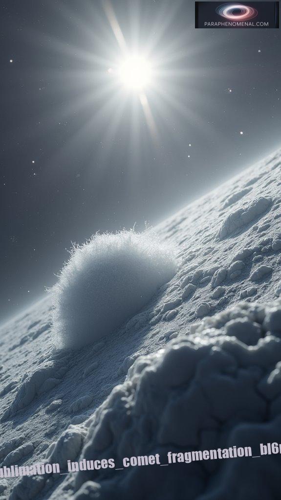 sublimation induces comet fragmentation