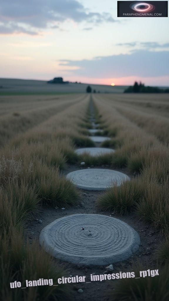 ufo landing circular impressions