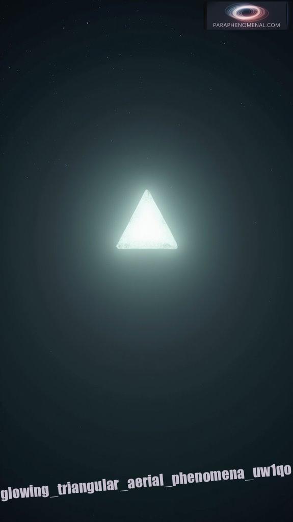 glowing triangular aerial phenomena