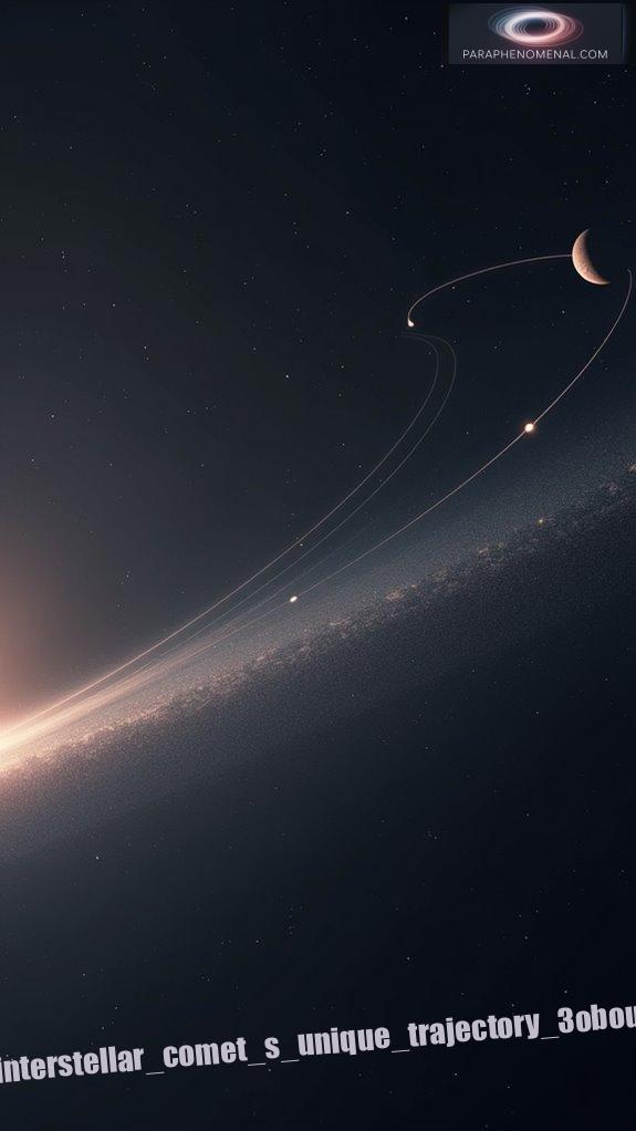 interstellar comet s unique trajectory