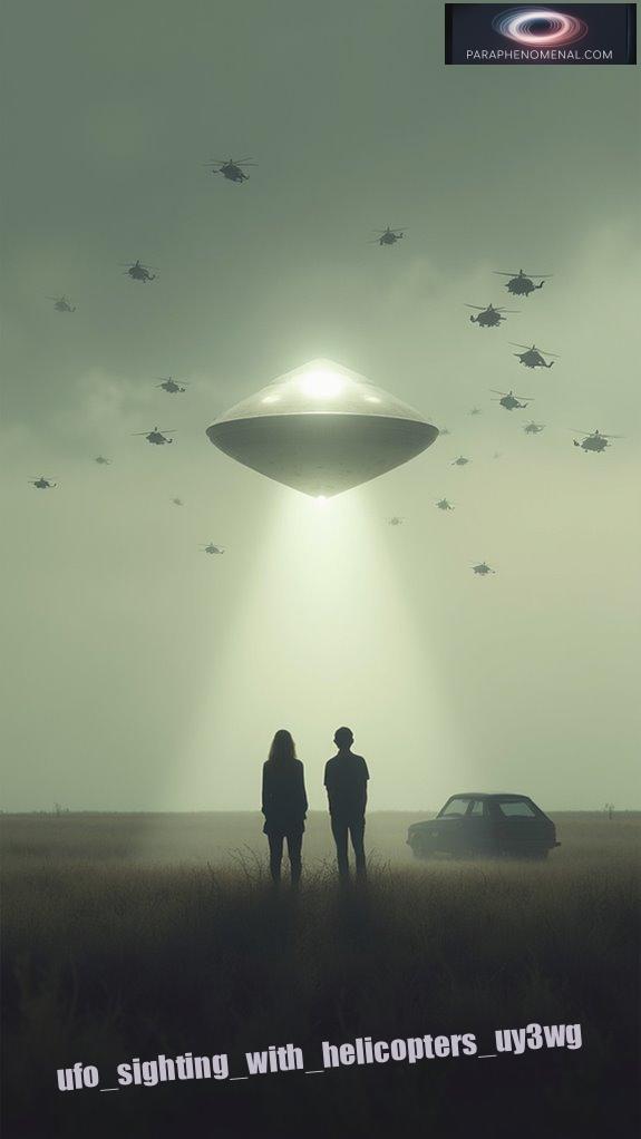 ufo sighting with helicopters